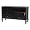 Baxton Studio Callison Spindle Dresser - 6-Drawer Horizontal Cabinet with Turned Accents for Bedroom, Black 271-14742-ZORO - alternate 4