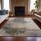 Homeroots 5' X 8' Beige And Gray Abstract Washable Indoor Outdoor Area Rug 632024 - alternate 5