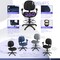 Regency Comfort Series Swivel Fabric Computer Task Chair with Adjustable Arms - Black 105-AA-DK-BK - alternate 6