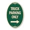Signmission Reserved Parking Sign Truck Parking Only with, 12 In X 18 In Architectural, Heavy Gauge Aluminum A-OV-G-1218-23029 - alternate 1
