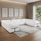 Homeroots White Italian Leather Power Reclining U Shaped Ten Piece Corner Sectional With Console 634687 - alternate 4