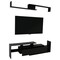 Leisuremod Surrey TV Stand with MDF Shelves and Bookcase, Ebony STS60BL - alternate 1