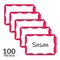 C-Line Products 3-1/2" x 2-1/4" Blue Border Self-Adhesive Name Tags, 100/BX, 10BX/CT 92264-CT - alternate 3