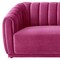 Homeroots 85" Fuchsia Velvet Manufactured Wood Sofa 543935 - alternate 5