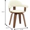 Leisuremod Modern Wooden Dining Chair, Walnut Color Frame in White, Brivo Collection BC22W - alternate 4