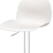 Homeroots Set of Four White Heavy Duty Plastic and Metal Mid Back Adjustable Height Swivel Bar Chairs 565374 - alternate 3