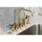 Kingston Brass Bridge Kitchen Faucet with Brass Sprayer, Brushed Brass KS8287DKLBS - alternate 2