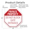 Signmission Private Property Do Not Block Gate, 6 Inch X 6 Inch, Plastic Sign OC-P-6-134 - alternate 6