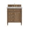 James Martin Vanities Brittany 30" Single Vanity, Pecan w/ 3 CM Victorian Silver Silestone Top 655-V30-PCN-3VSL - alternate 1