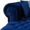 Homeroots Blue Velvet U Shaped Three Piece Sofa and Chaise Sectional With Toss Pillows 643891 - alternate 4
