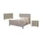 Homeroots Three Piece Gray Solid Wood Bedroom Set 569575 - alternate 3
