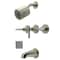 Kingston Brass Triple-Handle Tub and Shower Faucet, Brushed Nickel KBX8138KPS - alternate 1