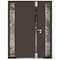Vdomdoors Aluminum Door Cynex 6777 Brown Entry Steel Metal Modern Painted W16+36+16xH80 Right Inswing CYNEX6777EXD-BRW-W16+36+16xH80-RH-I - alternate 2