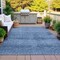 Homeroots 9' X 12' Blue And Ivory Geometric Washable Indoor Outdoor Area Rug 630493 - alternate 6