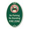 Signmission No Parking Private Property Green & Tan, 12 Inch X 18 Inch Architectural Oval, Heavy Gauge Aluminum A-OV-G-1218-9957 - alternate 1