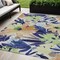 Homeroots 5' X 8' Navy Blue And Beige Floral Washable Indoor Outdoor Area Rug 610987 - alternate 1