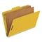 Pendaflex Pressboard Top Tab Folders, 2/5-Cut Tab, Expands 2.5", 2 Dividers, 6 Fasteners, Legal, Yellow, 10PK 29034P - alternate 3