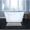 Kingston Brass 66" Cast Iron Oval Double Slipper Pedestal Tub, No Faucet Drillings, White VCTDS662829 - alternate 3