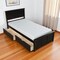 Homeroots Espresso Inlaid Panels Wood Twin Bed Frame With Two Drawers 544999 - alternate 1
