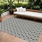 Homeroots 9' X 12' Black And Ivory Ogee Washable Indoor Outdoor Area Rug 601534 - alternate 1