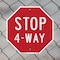 Signmission Stop 4-way, 10 inch X 10 inch, Plastic Sign, 2PK OC-P-2PACK-10-8 - alternate 5