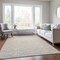 Homeroots 8' X 10' Linen Orange And Ivory Geometric Washable Indoor Outdoor Area Rug 615203 - alternate 2