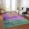 Homeroots 8' X 10' Purple Salmon And Green Abstract Washable Indoor Outdoor Area Rug 610958 - alternate 2
