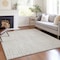 Homeroots 3' X 5' Ivory And Beige Striped Washable Indoor Outdoor Area Rug 583432 - alternate 6