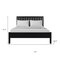 Homeroots Three Piece Black Solid Wood Bedroom Set 523668 - alternate 3