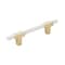 Amerock Urbanite 3-3/4 in 96 mm Center-to-Center Brushed Gold/White Cabinet Pull BP77896BGLWHT - alternate 1