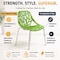 Leisuremod Modern Asbury Dining Chair with Chromed Legs, Green AC16G - alternate 6