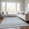 Homeroots 3' X 5' Sky Blue Gray And Beige Striped Washable Indoor Outdoor Area Rug 614833 - alternate 7