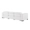 Homeroots 110" White Top Grain Leather Reclining Metal USB Sofa 720310 - alternate 5