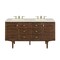 James Martin Vanities Amberly 60" Double Vanity, Mid-Century Walnut, w/ 3 CM Siberian Silestone Top 670-V60D-WLT-3SFR - alternate 1