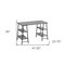 Homeroots 47" Gray and Black Wood and Metal Sled Computer Desk 489844 - alternate 2