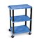 Luxor Tuffy Utility Cart - Three Shelves - Blue WT34BUS - alternate 3