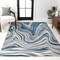 Jonathan Y Eleni Contemporary Glam Abstract Marble Turquoise/Cream 5 ft. x 8 ft. Area Rug SEU301C-5 - alternate 1
