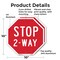 Signmission Stop 2-way, 10 inch X 10 inch, Aluminum Metal Signs, 2PK OC-A-2PACK-10-16 - alternate 4