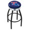 Holland Bar Stool Co 30" Blk Wrinkle Louisiana Tech Swivel Bar Stool, Chrome Ring L8B3C30LaTech - alternate 1