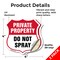 Signmission Private Property Shield Sign Do Not Spra, 4 inch X 4 inch, Vinyl Decal, 2PK SHI-D-2PACK-4-449 - alternate 2