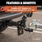 Curt Ball and Pintle Combination, 10,000 lb, 16,000 lb Working Load, Powder-Coated, 2 in Dia Eye, Steel 48190 - alternate 3