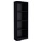 Homeroots 71" Black Wood Four Tier Bookcase 546186 - alternate 4