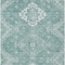 Homeroots 9' X 12' Aqua Teal Blue And Ivory Medallion Washable Indoor Outdoor Area Rug 589030 - alternate 5