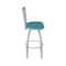 Holland Bar Stool Co Eleanor 30in Swivel Bar Stool with Anodized Nickel Finish, Medium Back and Graph Tidal Seat 880 - alternate 6