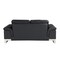 Homeroots 73in Black And Silver Genuine Leather Love Seat 329614 - alternate 4