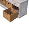 Homeroots 47in White and Natural Solid Wood Basket Storage Accent Cabinet With Three Drawers 654279 - alternate 6