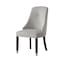 Homeroots Set of Two Tufted Light Gray And Espresso Upholstered Velvet Dining Side Chairs 543538 - alternate 3