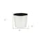 Homeroots 6in Silver Recycled Plastic Indoor Outdoor Round Pot Planter 488238 - alternate 2