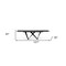 Homeroots 107" Black Rectangular Ceramic And Metal Self-Storing Leaf Dining Table 487886 - alternate 5