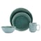 Homeroots Green Sixteen Piece Ceramic Service For Four Dinnerware Set 534540 - alternate 1